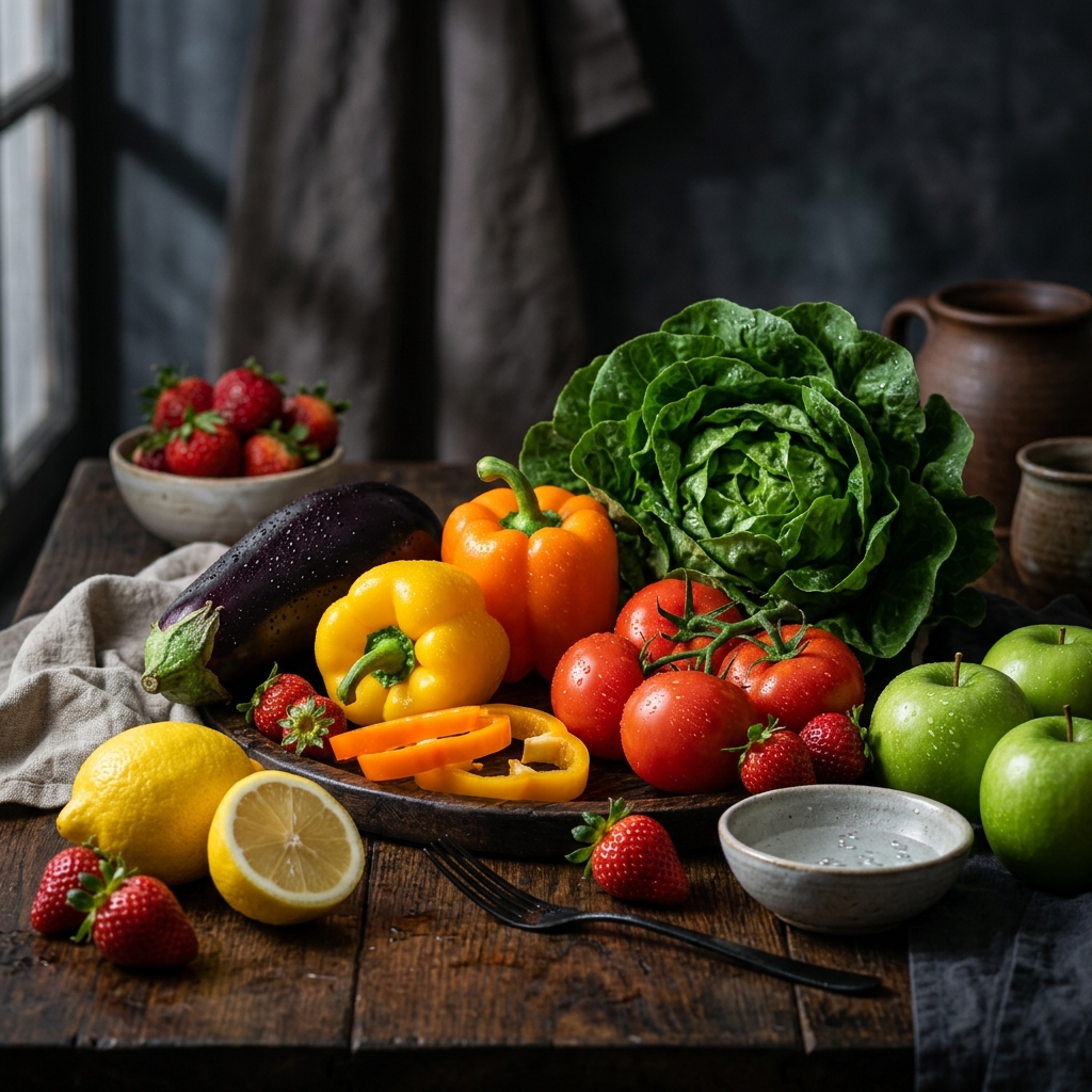 Fresh premium produce arranged beautifully